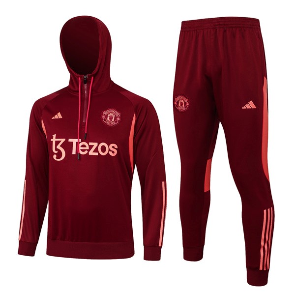 Sweat Shirt Capuche Manchester United 2024 Rouge 2
